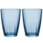 Bruk 11oz Tumblers Set of 2 by Anna Ehrner for Kosta Boda Glassware Kosta Boda Water Blue 
