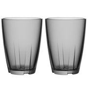 Bruk 11oz Tumblers Set of 2 by Anna Ehrner for Kosta Boda Glassware Kosta Boda Grey 