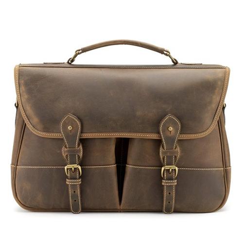 Clipper Leather Satchel Briefcase by Tusting Amusespot Unique