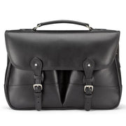 Clipper Leather Satchel Briefcase by Tusting Bag Tusting Large Black Miret 
