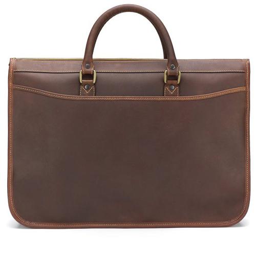 Marston Leather Briefcase by Tusting - Large / Black Bridle