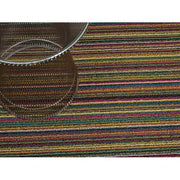 Shag Vinyl Doormat 18" x 28" by Chilewich CLEARANCE Doormat Chilewich Bright Multi Skinny Stripe 