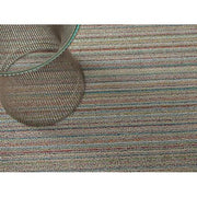Shag Vinyl Doormat 18" x 28" by Chilewich CLEARANCE Doormat Chilewich Soft Multi Skinny Stripe 