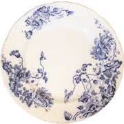 Antique Flow Blue Till & Sons Poppy Pattern Plate, 10.25" Plates Amusespot 