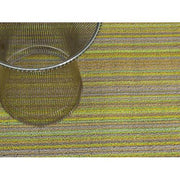 Shag Vinyl Doormat 18" x 28" by Chilewich CLEARANCE Doormat Chilewich Citron Skinny Stripe 