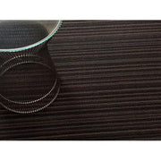 Shag Vinyl Doormat 18" x 28" by Chilewich CLEARANCE Doormat Chilewich Mocha Skinny Stripe 
