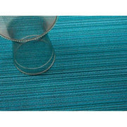 Shag Vinyl Doormat 18" x 28" by Chilewich CLEARANCE Doormat Chilewich Turquoise Skinny Stripe 