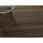 Shag Vinyl Doormat 18" x 28" by Chilewich CLEARANCE Doormat Chilewich Latte Skinny Stripe 