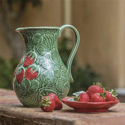 Strawberries Small Jar or Tureen, 15 oz. by Bordallo Pinheiro Tureen Bordallo Pinheiro 