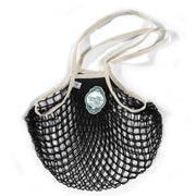 Cotton Net Mesh Bag Filet Shopping Tote by Filt France Bag Filt Black/White Handle 