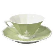 Pearl Symphony Green Low Cup Saucer, 5.9" by Nymphenburg Porcelain Nymphenburg Porcelain 