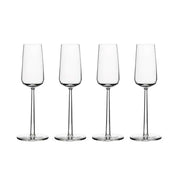 Essence Modern Champagne Glass Flute, 7 oz. by Alfredo Haeberli for Iittala Glassware Iittala Set of 4 