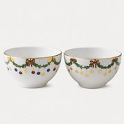 Star Fluted Christmas Chocolate Bowl by Royal Copenhagen Star Fluted Christmas Royal Copenhagen Set of 2 