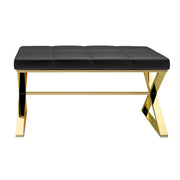 Bathroom Bench, 31.9" by Decor Walther Germany Laundry Baskets Decor Walther Gold Black Cushion 
