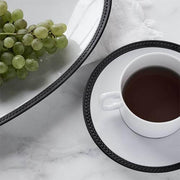 Soie Tressee Black Espresso Cup & Saucer, Set of 6 by L'Objet Dinnerware L'Objet 