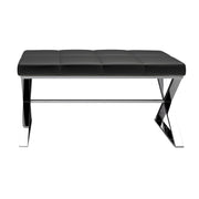 Bathroom Bench, 31.9" by Decor Walther Germany Laundry Baskets Decor Walther Chrome Black Cushion 
