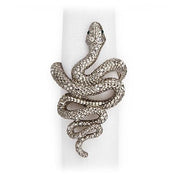 Snake Napkin Jewels Napkin Rings, Set of 4 by L'Objet Napkin Rings L'Objet Platinum 