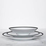 Soie Tressee Black Oval Platter, Small by L'Objet Dinnerware L'Objet 