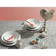 White Coral Dessert Plate, Irregular Rim, 8.3" by Ted Muehling for Nymphenburg Porcelain Nymphenburg Porcelain 