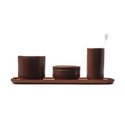 Bathroom Accessory Collection by Vincent Van Duysen for When Objects Work Container When Objects Work Set of 4 Mocha 