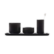 Bathroom Accessory Collection by Vincent Van Duysen for When Objects Work Container When Objects Work Set of 4 Black 