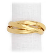 Three Ring Napkin Jewels Napkin Rings, Set of 4 by L'Objet Napkin Rings L'Objet Gold 