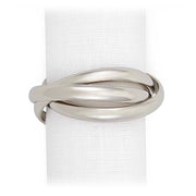 Three Ring Napkin Jewels Napkin Rings, Set of 4 by L'Objet Napkin Rings L'Objet Platinum 