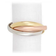 Three Ring Napkin Jewels Napkin Rings, Set of 4 by L'Objet Napkin Rings L'Objet Tri-Color 