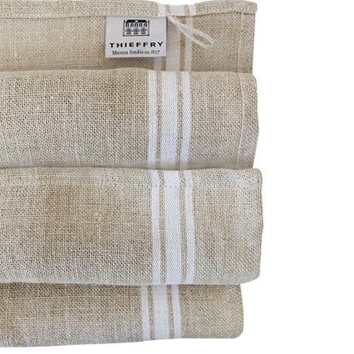 Thieffry Monogramme Linen Napkins - Thumbnail 5
