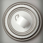 Perlee Platinum Tea Cup & Saucer, Set of 2 by L'Objet Dinnerware L'Objet 