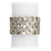 Braid Napkin Jewels, Set of 4 by L'Objet Napkin Rings L'Objet Platinum 