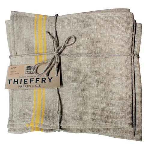 Thieffry Monogramme Linen Napkins - Thumbnail 4