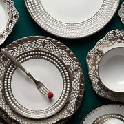 Perlee Platinum Oval Platter, Large by L'Objet Dinnerware L'Objet 
