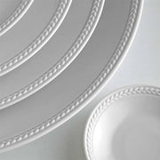 Soie Tressee White Oval Platter, Small by L'Objet Dinnerware L'Objet 