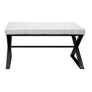 Bathroom Bench, 31.9" by Decor Walther Germany Laundry Baskets Decor Walther Black Matte White Cushion 