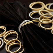 Deco Twist Napkin Jewels Napkin Rings, Set of 4 by L'Objet Napkin Rings L'Objet 