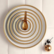 Soie Tressee Gold Dinner Plate by L'Objet Dinnerware L'Objet 