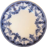 Antique Flow Blue T. Rathbone & Co. Queen Pattern Plate, 9.25" Plates Amusespot 