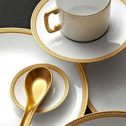 Soie Tressee Gold Dessert Plate by L'Objet Dinnerware L'Objet 