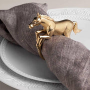 Horse Napkin Jewels Napkin Rings, Set of 4 by L'Objet Napkin Rings L'Objet Gold 