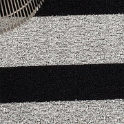Shag Vinyl Doormat 18" x 28" by Chilewich CLEARANCE Doormat Chilewich Black/White Bold Stripe 