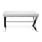 Bathroom Bench, 31.9" by Decor Walther Germany Laundry Baskets Decor Walther Chrome White Cushion 