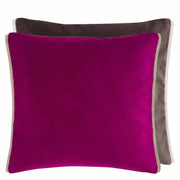Varese 17" x 17" Square Velvet Throw Pillow by Designers Guild Throw Pillows Designers Guild Berry & Moleskin 