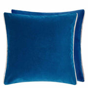 Varese 17" x 17" Square Velvet Throw Pillow by Designers Guild Throw Pillows Designers Guild Marine & Cerulean 