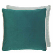 Varese 22" x 22" Square Velvet Throw Pillow by Designers Guild Throw Pillows Designers Guild Ocean & Quartz 