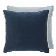Varese 22" x 22" Square Velvet Throw Pillow by Designers Guild Throw Pillows Designers Guild Prussian & Smoke 