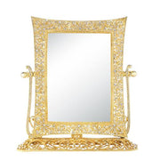 Windsor Magnified Standing Mirror, Gold, 10" by Olivia Riegel Mirror Olivia Riegel 