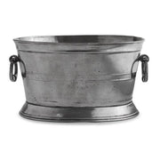 Vintage Pewter Oval Wine Bucket, 10.5" by Arte Italica Ice Buckets Arte Italica 