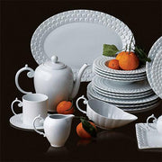 Aegean White Rectangular Platter by L'Objet Dinnerware L'Objet 