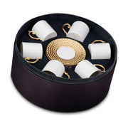 Aegean Gold Espresso Cup & Saucer, Giftboxed Set of 6 by L'Objet Dinnerware L'Objet 